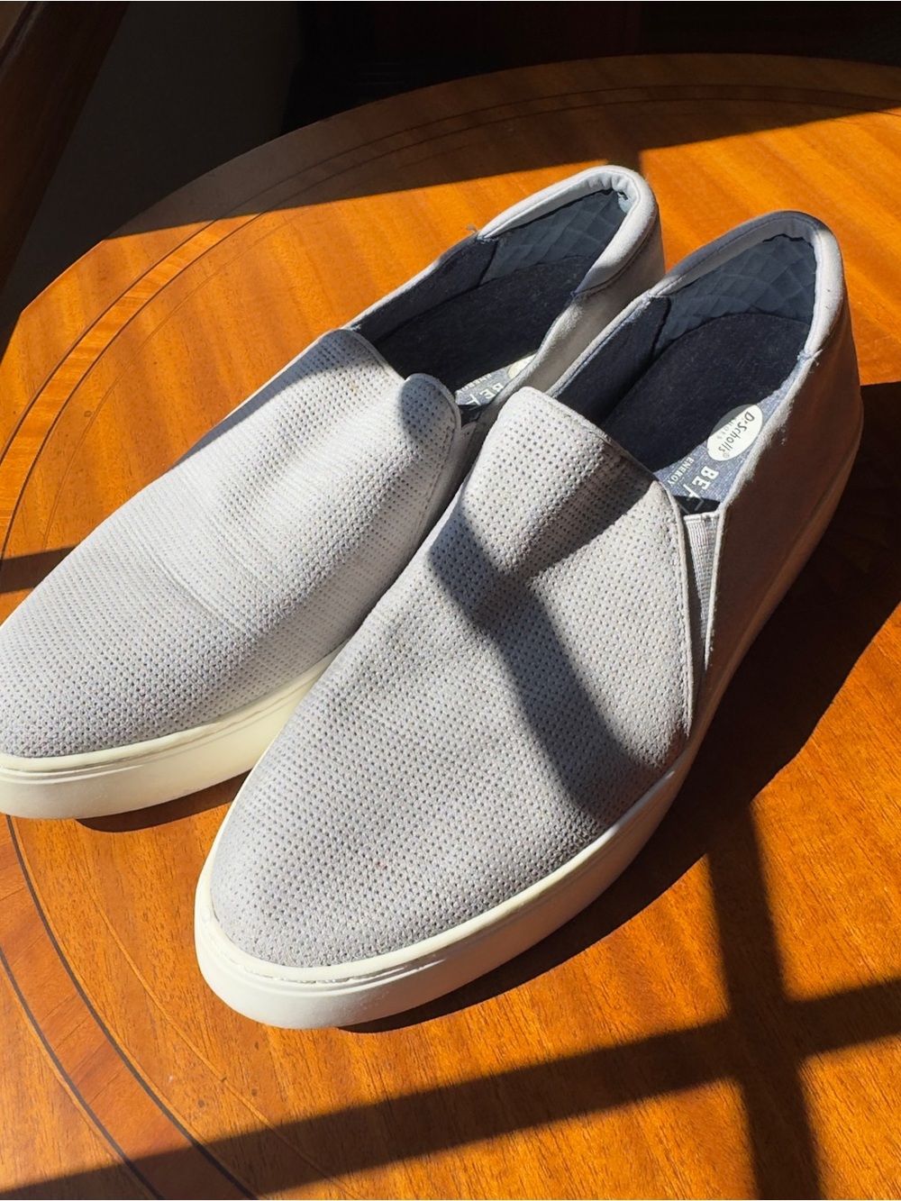 Dr. Scholl's Light Gray Slip-On Perforated Casual Sneakers